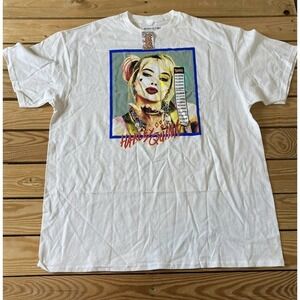 NWT $27.99 Birds of Prey Harley Quinn Graphic T Shirt XL Men's White